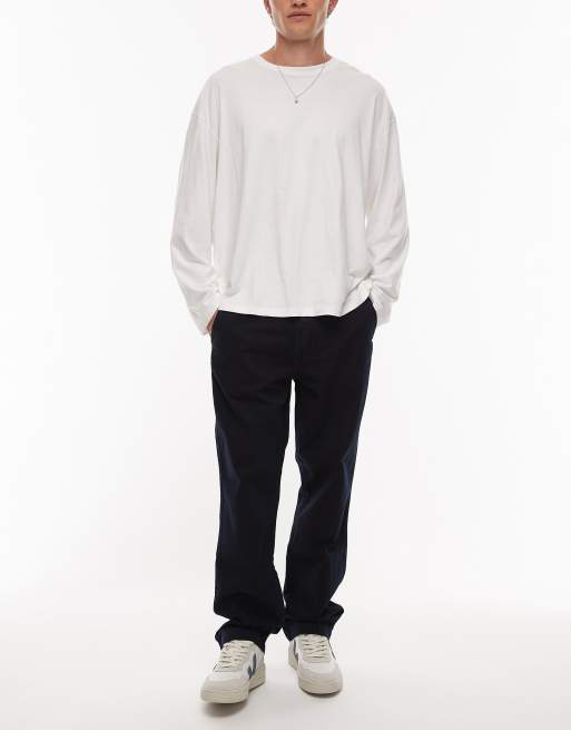 Levi's – XX – Granatowe spodnie chinosy z diagonalu o luźnym kroju, 2 z 5