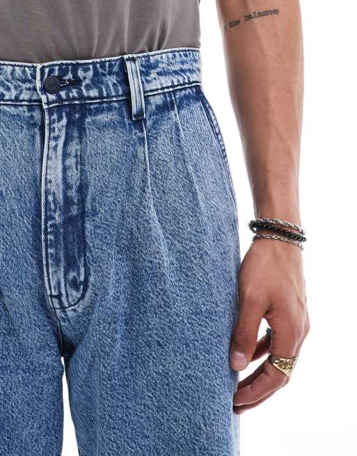 Levi's - XX - Jeans dritti a pieghe ampi blu medio, 5 di 5