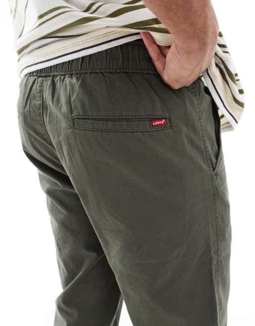 Levi's – XX – Lässige, locker geschnittene Chinohose aus Baumwoll-Leinen in Dunkelgrün, 3 von 5
