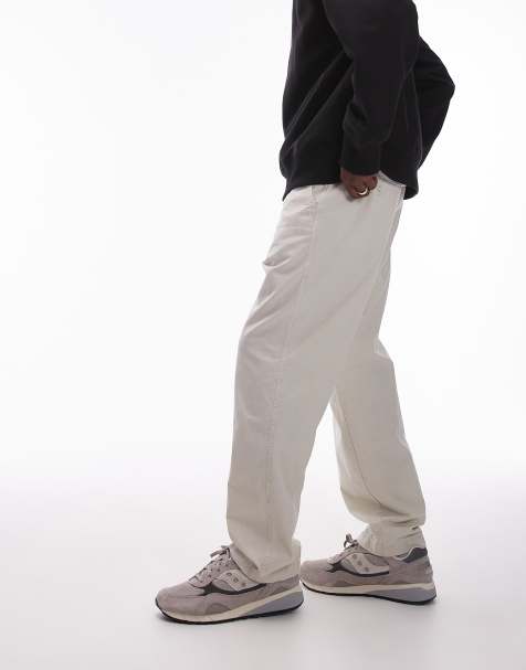 Levi's - XX - Losse rechte chino's van katoen en linnen in lichtgrijs - view 1