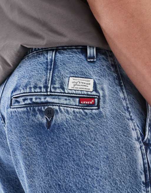 Levi's - XX - Losse, rechte, geplooide jeans in middenblauw, 3 van 5