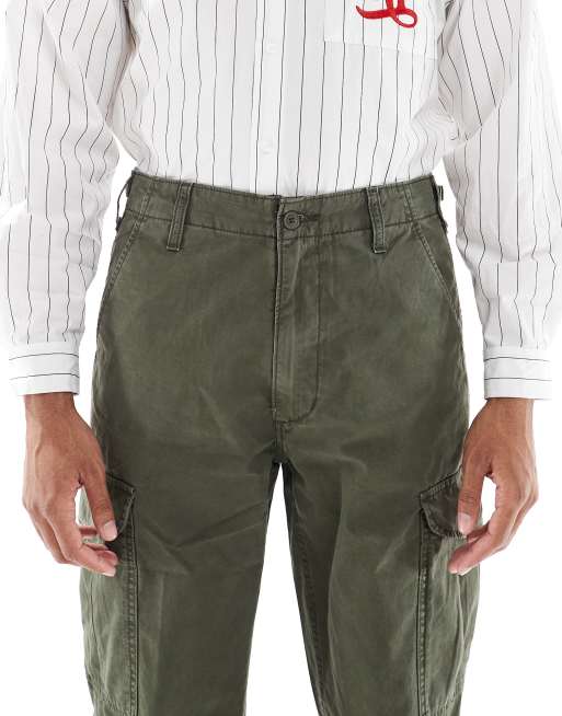 Levi's – XX – Obszerne płócienne spodnie bojówki w ciemnozielonym kolorze, 4 z 5