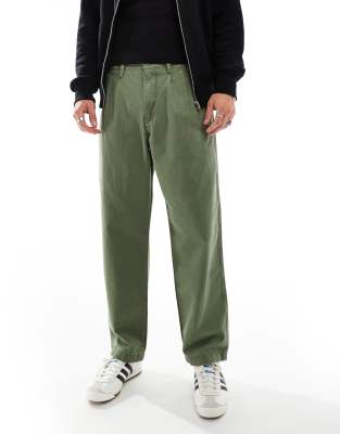 Levi's - XX - Pantalon chino droit large à pinces - Vert moyen