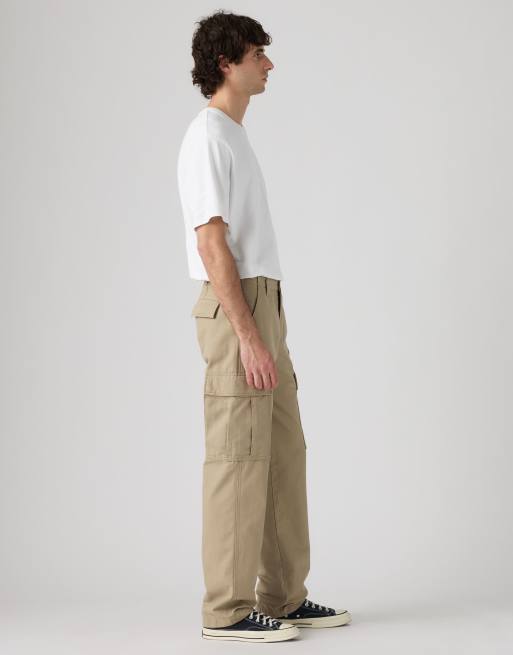 Levi's - XX - Pantalones cargo beis ligeros de corte recto, 4 de 4