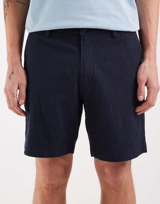 Levi's XX plaid seersucker relaxed chino shorts in navy, 5 of 5