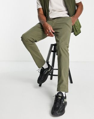 Levi's xx slim fit chino trousers in olive khaki - ASOS Price Checker