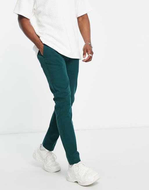 Green slim fit store chinos