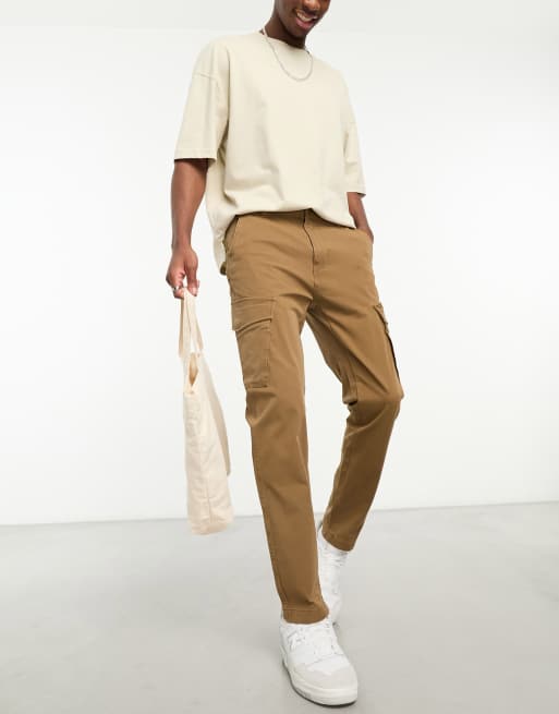 Levi's xx slim tapered cargo pants in brown | ASOS