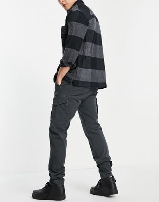 Levi's XX slim tapered cargo trousers in washed black