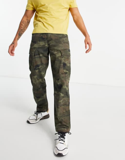 Levi's XX taper fit cargo pants in camo burnt olive green | ASOS