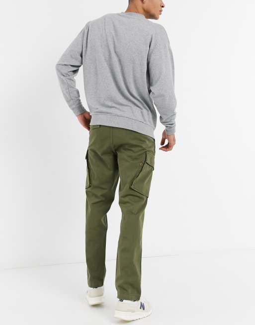 Levi's xx tapered fit cargo pants in bunker olive green