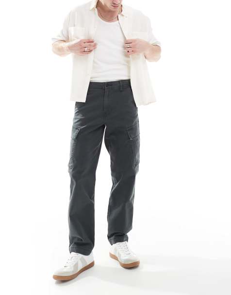 Levi's - XX - Toelopende cargobroek van keperstof in zwart met wassing - view 1