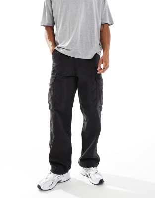 XX - Weite Cargohose aus Canvas in Schwarz Schwarz W31 L32
