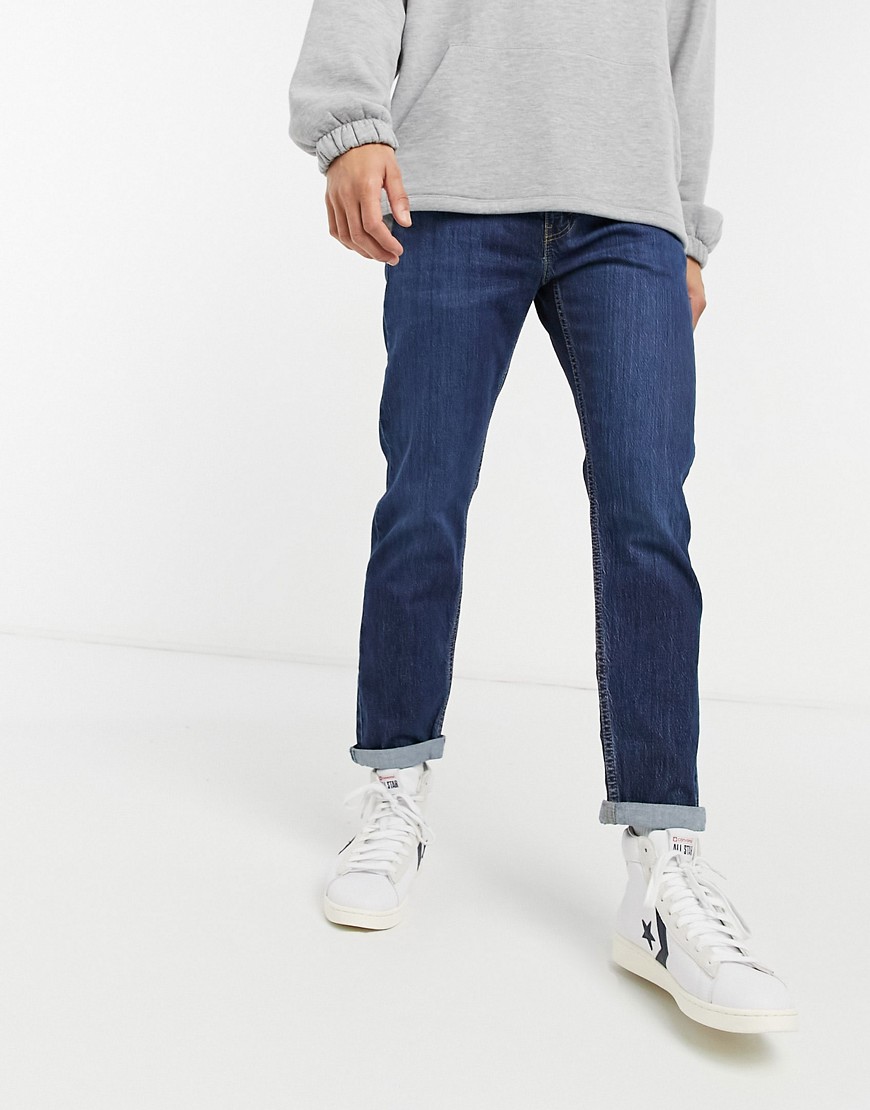 Levi's Youth 502 tapered hi ball jeans in hawthorne shocker knot dark wash-Blue