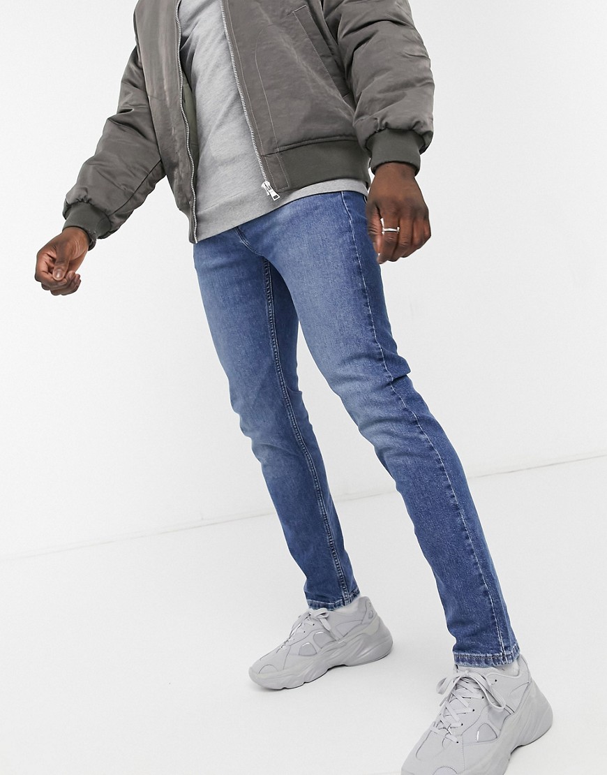 Levi's Youth 502 tapered hi ball jeans in hawthorne wind mid wash-Blues
