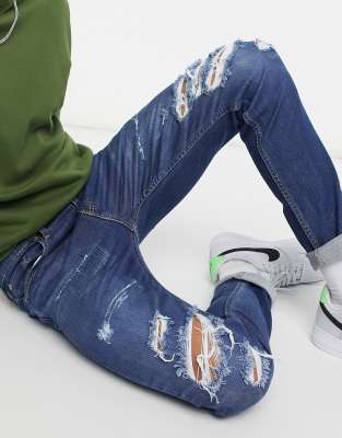 Levi's - Youth 512 - Jean slim fuselé effet vieilli à délavage foncé myers dust advanced