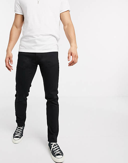 Levi's Youth 512 slim tapered fit lo-ball jeans in stylo advanced stretch  black | ASOS