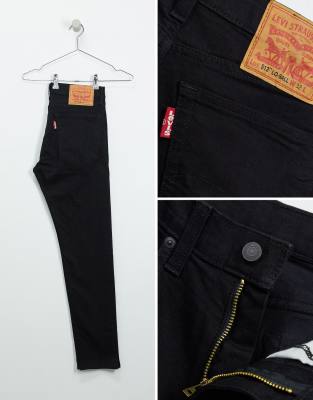 levi's 512 black stretch