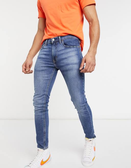 Levi's – Youth 519 – Niebieskie jeansy o bardzo obcisłym kroju nad kostkę