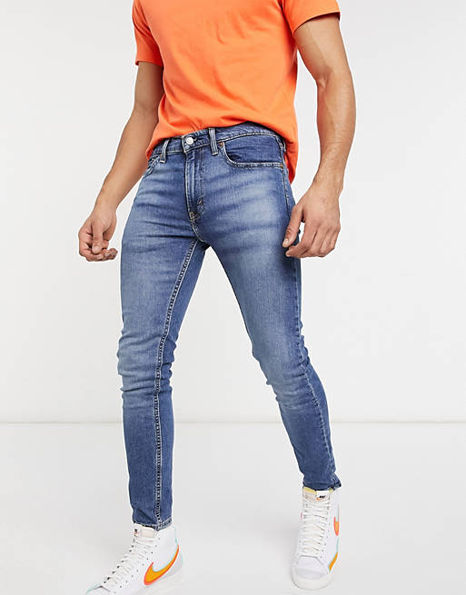 Inquire Credential Bloody Levi's Youth 519 super skinny fit hi ball jeans in goth semi pro advance  mid wash | ASOS