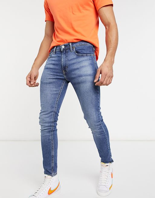 Levi's Youth 519 super skinny fit hi ball jeans in goth semi pro advance  mid wash | ASOS 519 skinny hi ball