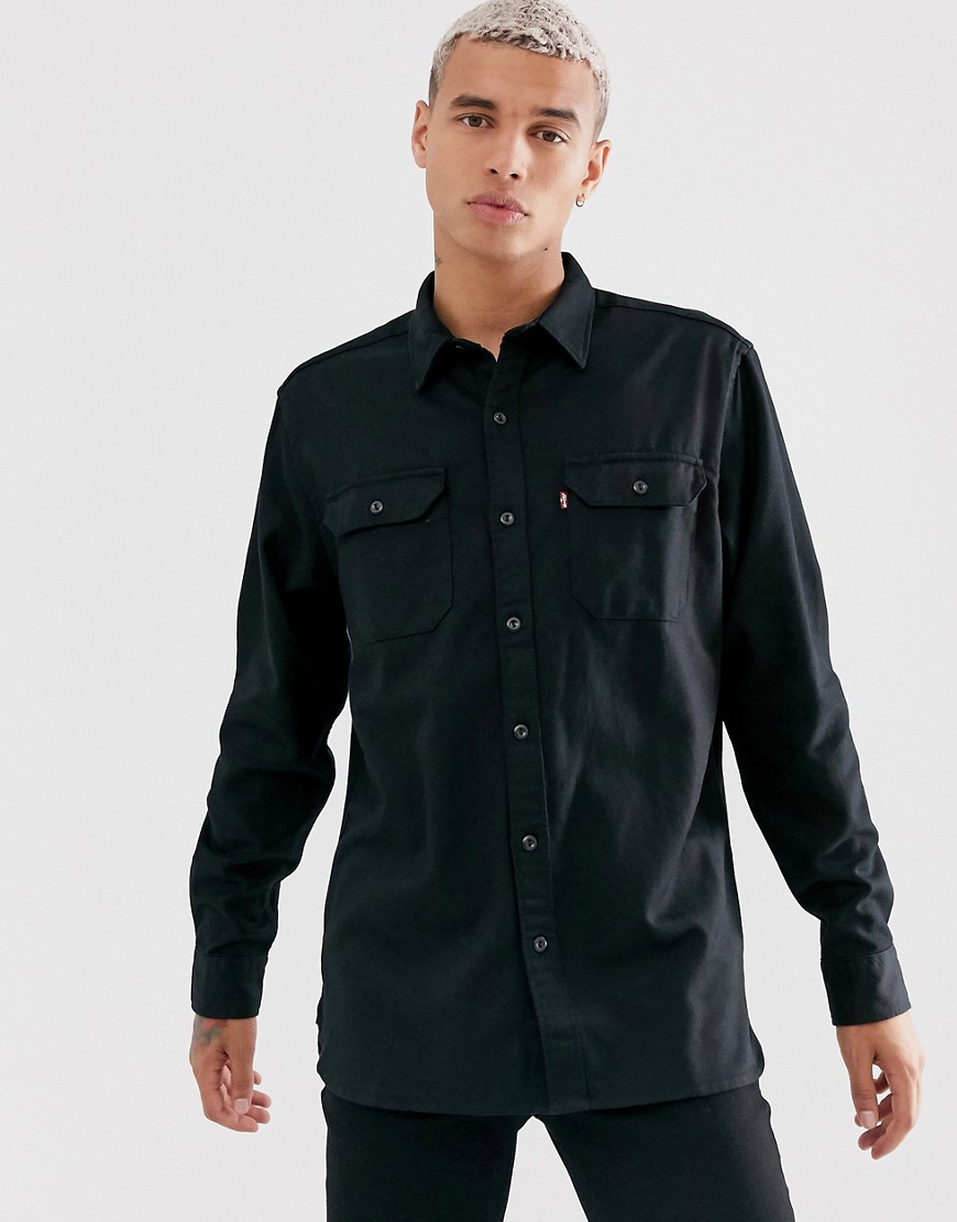 Levi's - YOUTH Jackson - Camicia casual nero caviale con etichetta con logo