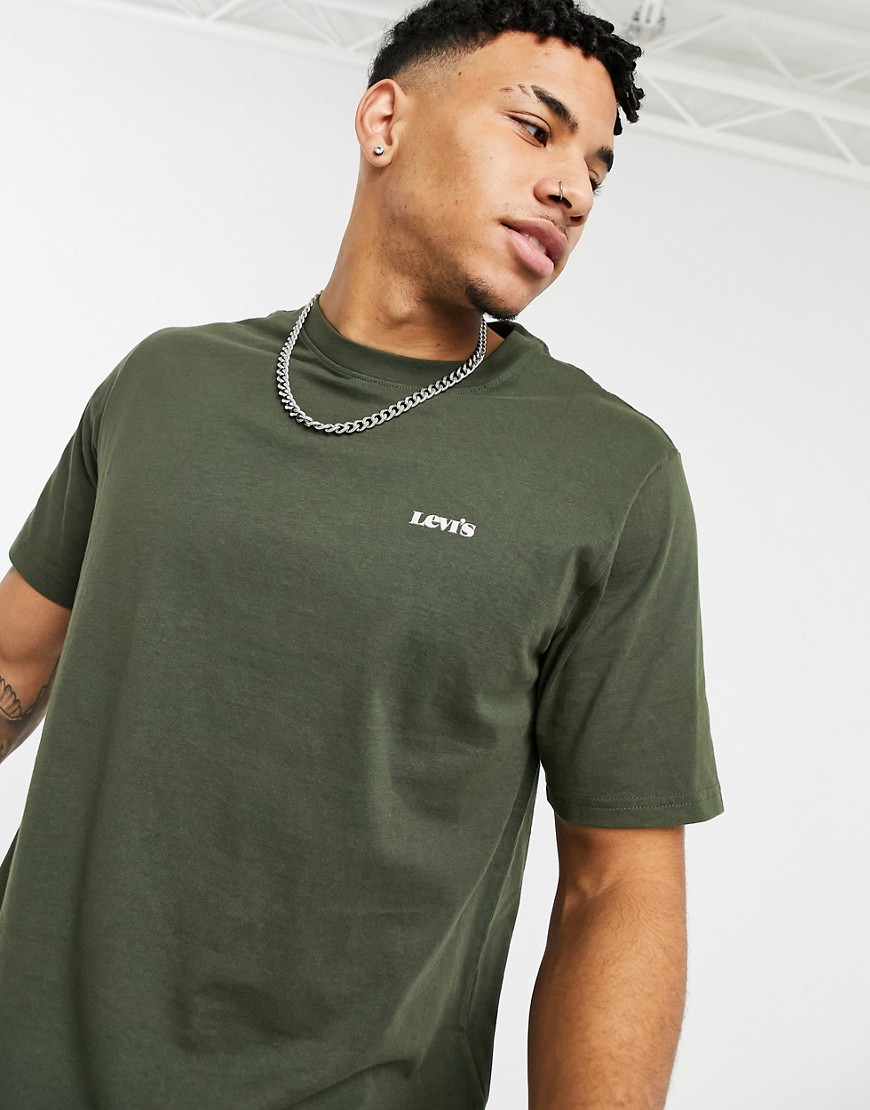 Levi's Youth relaxed fit logo t-shirt in deep depths olive-Blue