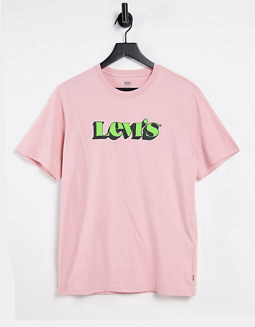 Levi's Youth relaxed fit modern vintage nature logo t-shirt in powder pink