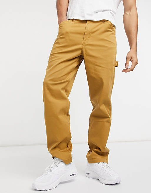 Levi's Youth tapered fit carpenter trousers in medal bronze tan | ASOS