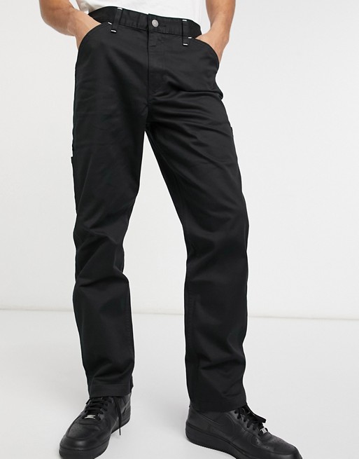 Levi's Youth tapered fit carpenter trousers in meteorite black
