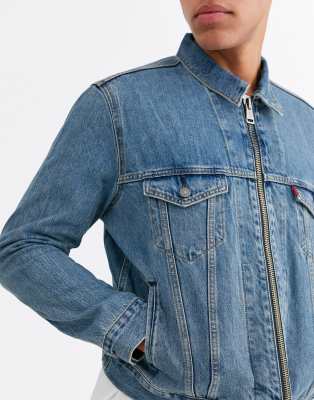 levi's zip up denim jacket