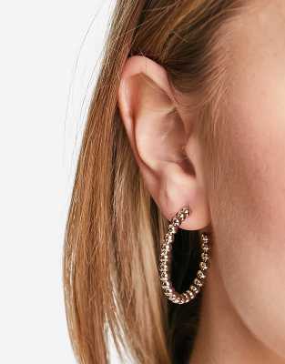 Liars and Lovers ball hoop earrings in gold - ASOS Price Checker