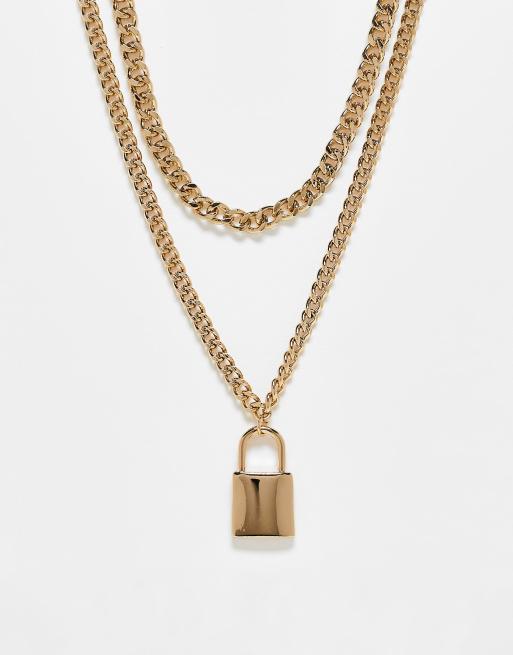 Topshop on sale padlock necklace