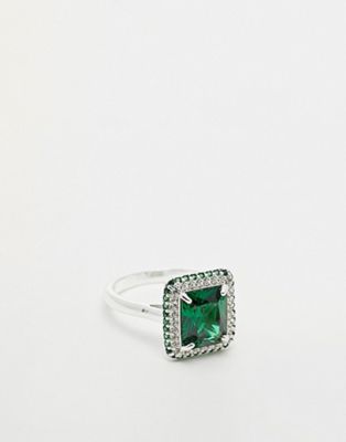 Liars and Lovers stone surround ring in emerald green