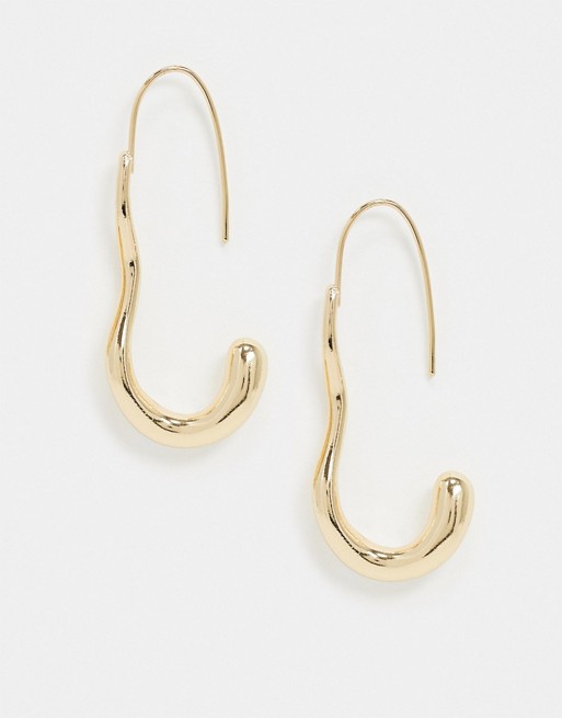 Liars & Lovers abstract hoop earrings in gold