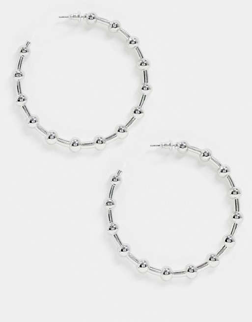 Liars & Lovers ball hoop earrings in silver