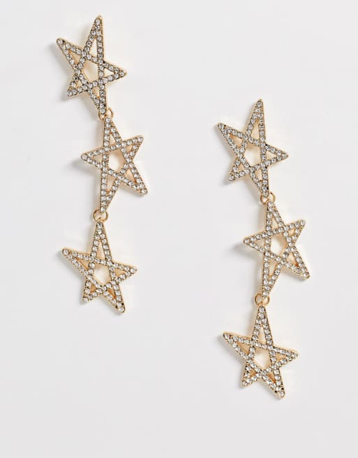 Liars Lovers Boucles Doreilles Motif étoiles Filantes Avec Cristaux