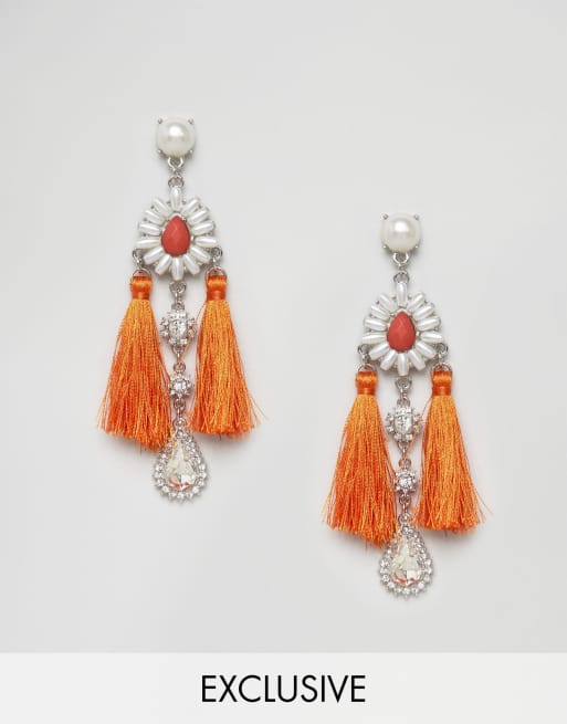 Liars & Lovers Bright Tassel Statement Earrings