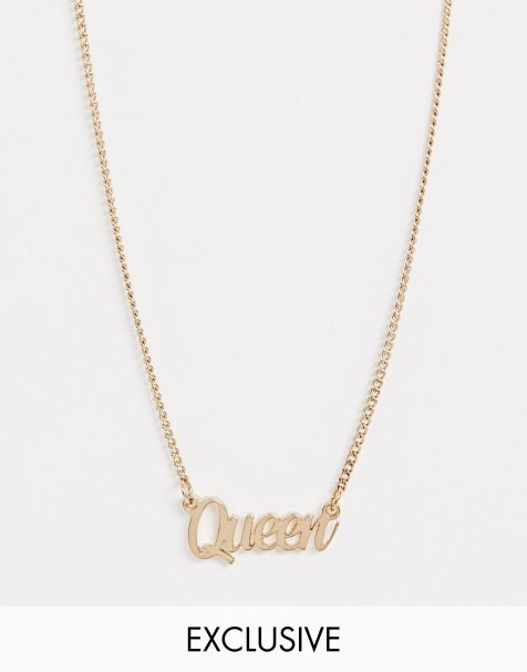 Liars & Lovers - Collier avec slogan en pendentif - Doré - Exclusivité
