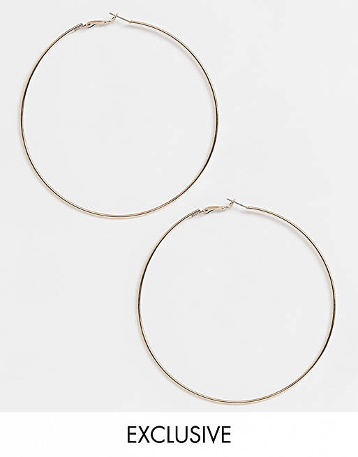 Liars & Lovers Exclusive extra large fine hoop earrings in gold