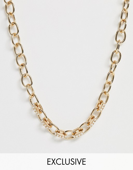 Liars & Lovers Exclusive gold chain necklace with pearl detail