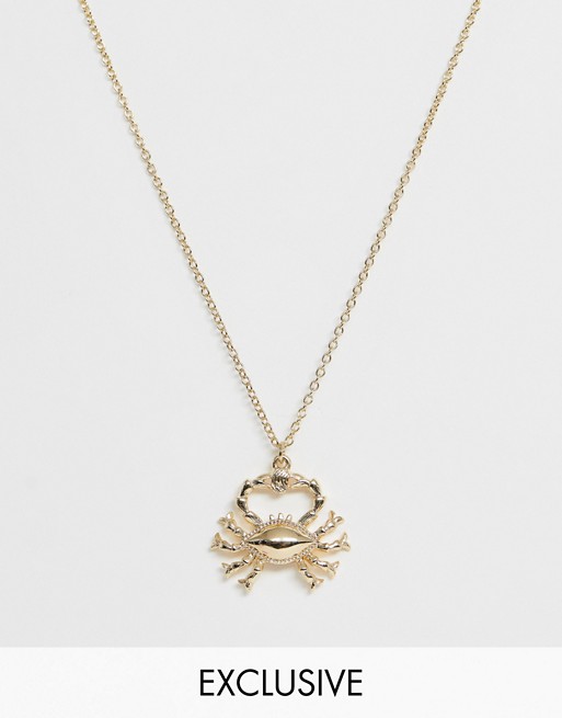 Liars & Lovers Exclusive gold crab pendant necklace