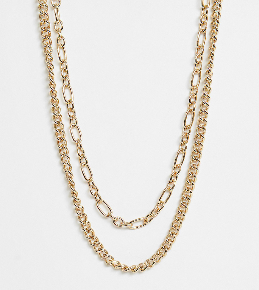 Liars & Lovers Exclusive necklaces 2 pack in gold chunky chain