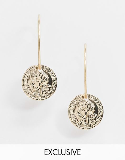 Liars & Lovers - Exclusivité - Mini boucles d'oreilles créoles avec pendant médaille