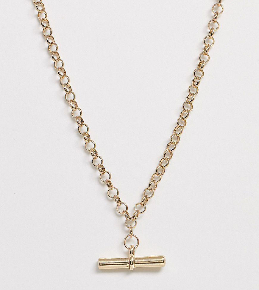 Liars & Lovers gold T bar necklace