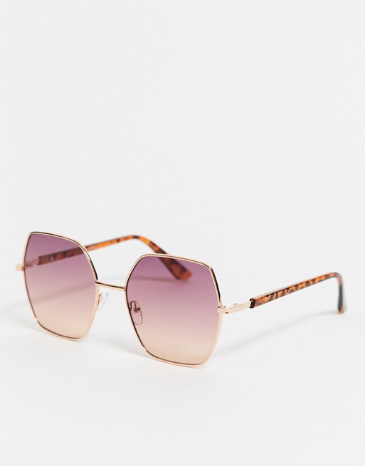 Liars & Lovers hexagon frame sunglasses in rose gold
