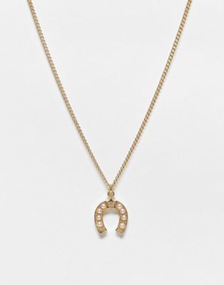 Liars & Lovers horseshoe necklace in gold tone