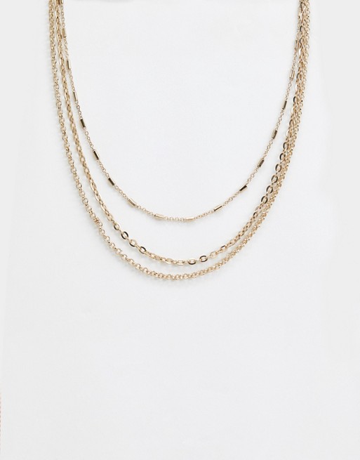 Liars & Lovers multirow mixed gold chain necklace