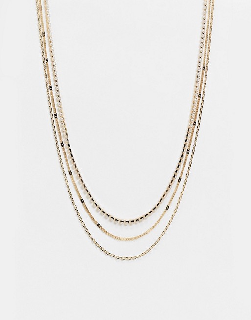 Liars & Lovers multirow necklace in delicate gold chain