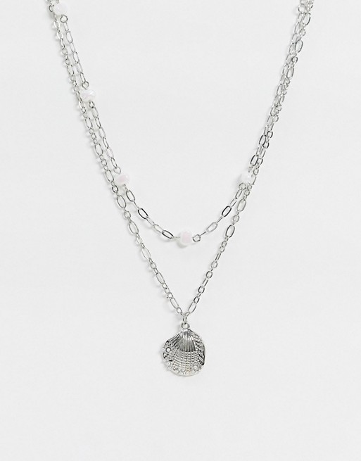 Liars & Lovers multirow necklace with pearls & silver coin